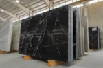 Black and white marble slab