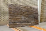 Silver Gold Travertine Slab