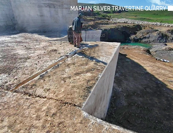 Marjan silver travertine quarry 1